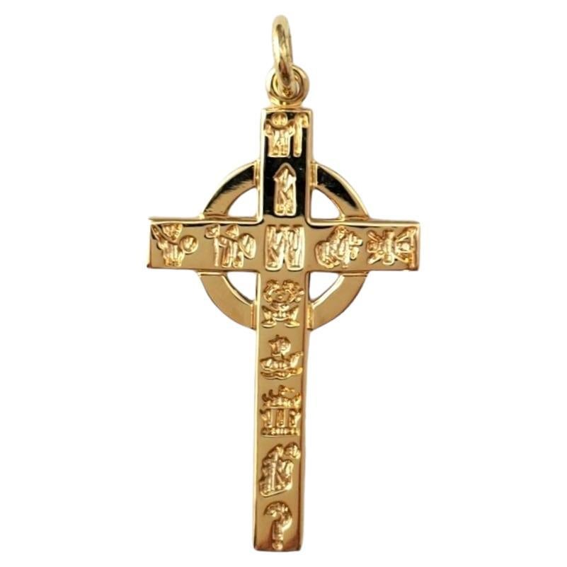 Pendentif croix celtique en or jaune 14 carats n°17191