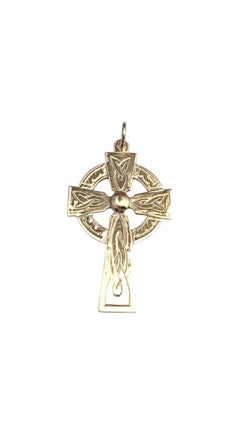 14K Yellow Gold Celtic Cross Pendant #21051