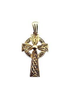14K Yellow Gold Celtic Cross Pendant #22497