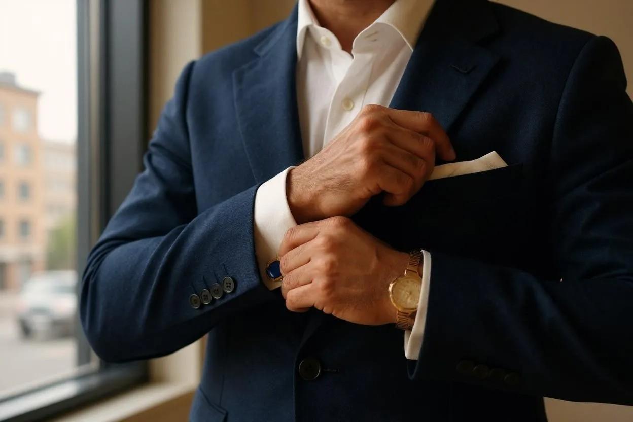 Modern 14K Yellow Gold Ceylon Cabochon Sapphire Double-Sided Cufflinks 18.38 Carats For Sale