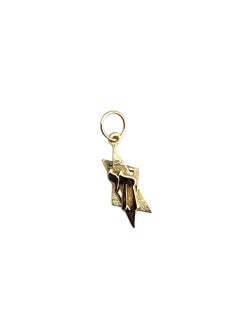 14K Yellow Gold Chai on Jewish Star Charm #22757