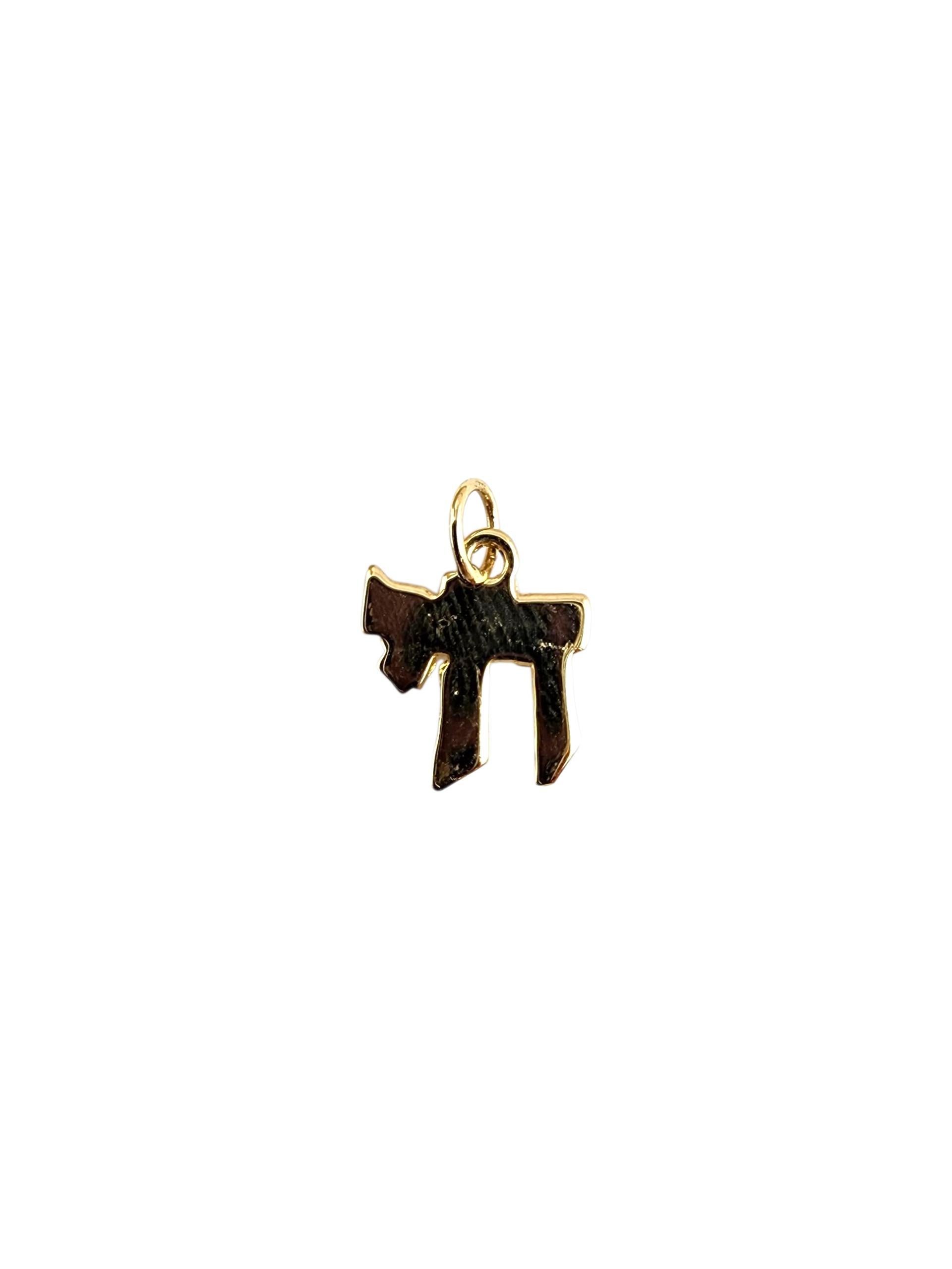14K Yellow Gold Chai Pendant #22506