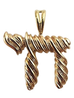 14K Yellow Gold Chai Pendant