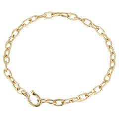 Bracciale a catena in oro giallo 14k con chiusura a gancio