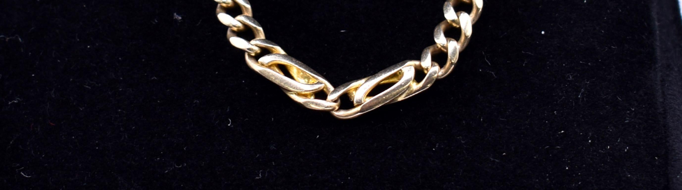 14k Yellow Gold Chain In Excellent Condition For Sale In Chelmsford, Essex