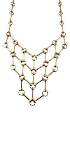 Collier bavette à maillons en or jaune 14K #22804