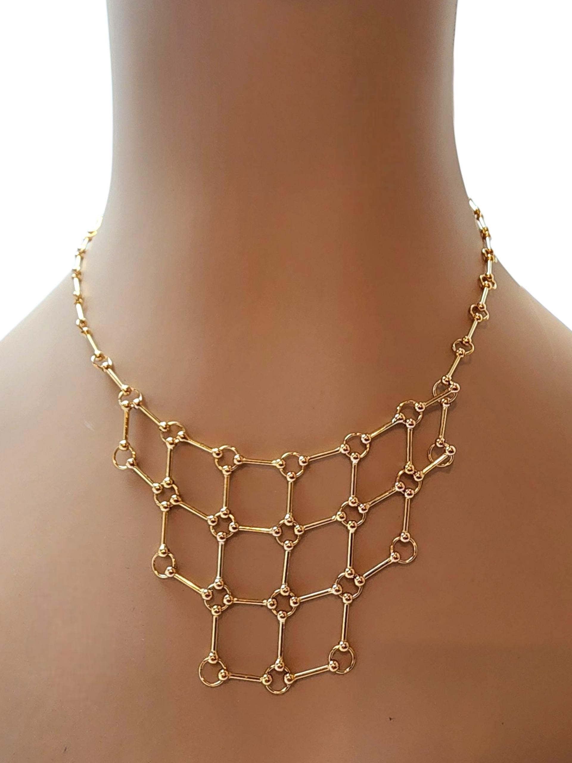 Donna Collana pettorina con collare a catena in oro giallo 14K #22804 in vendita