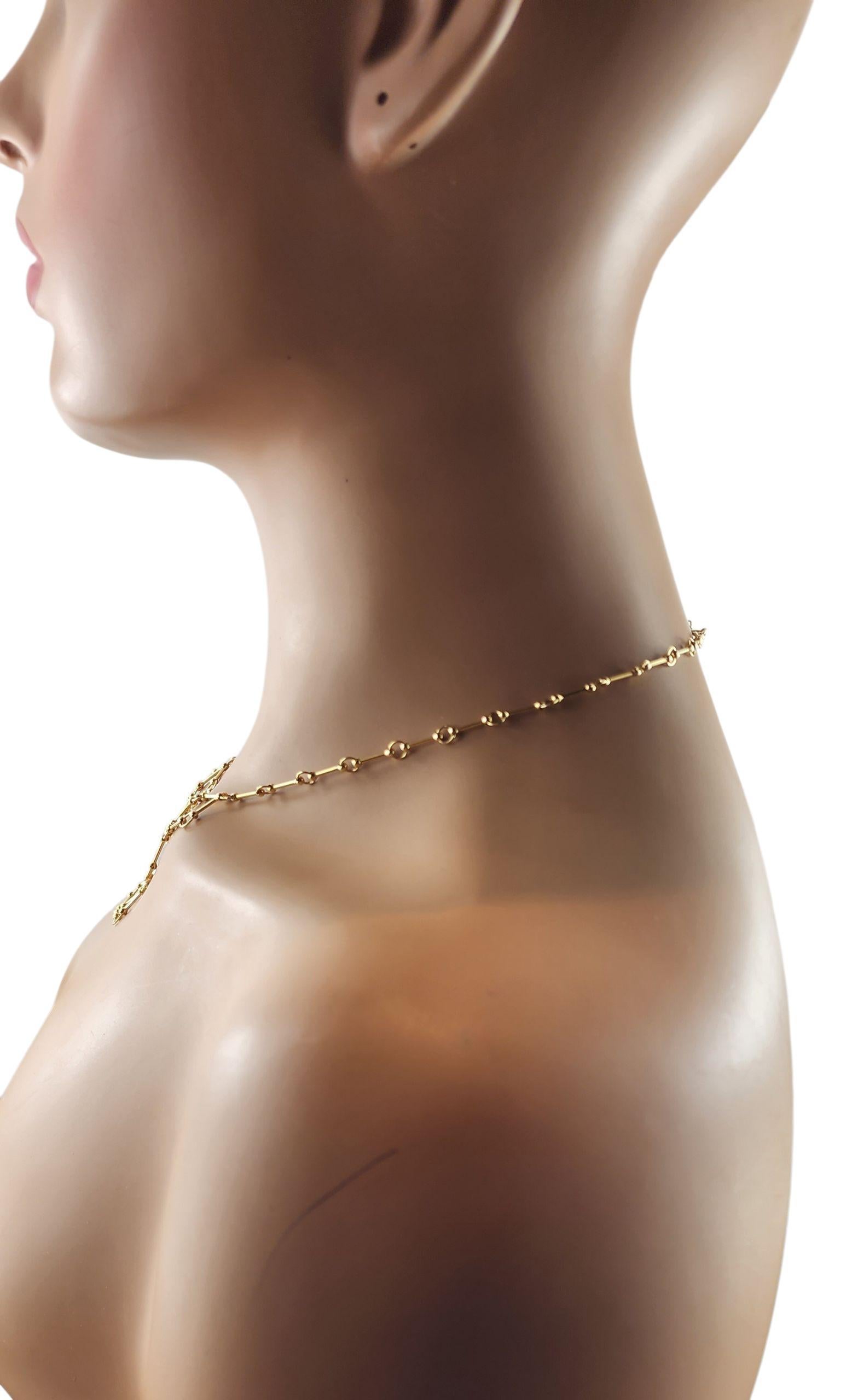 Collana pettorina con collare a catena in oro giallo 14K #22804 in vendita 1