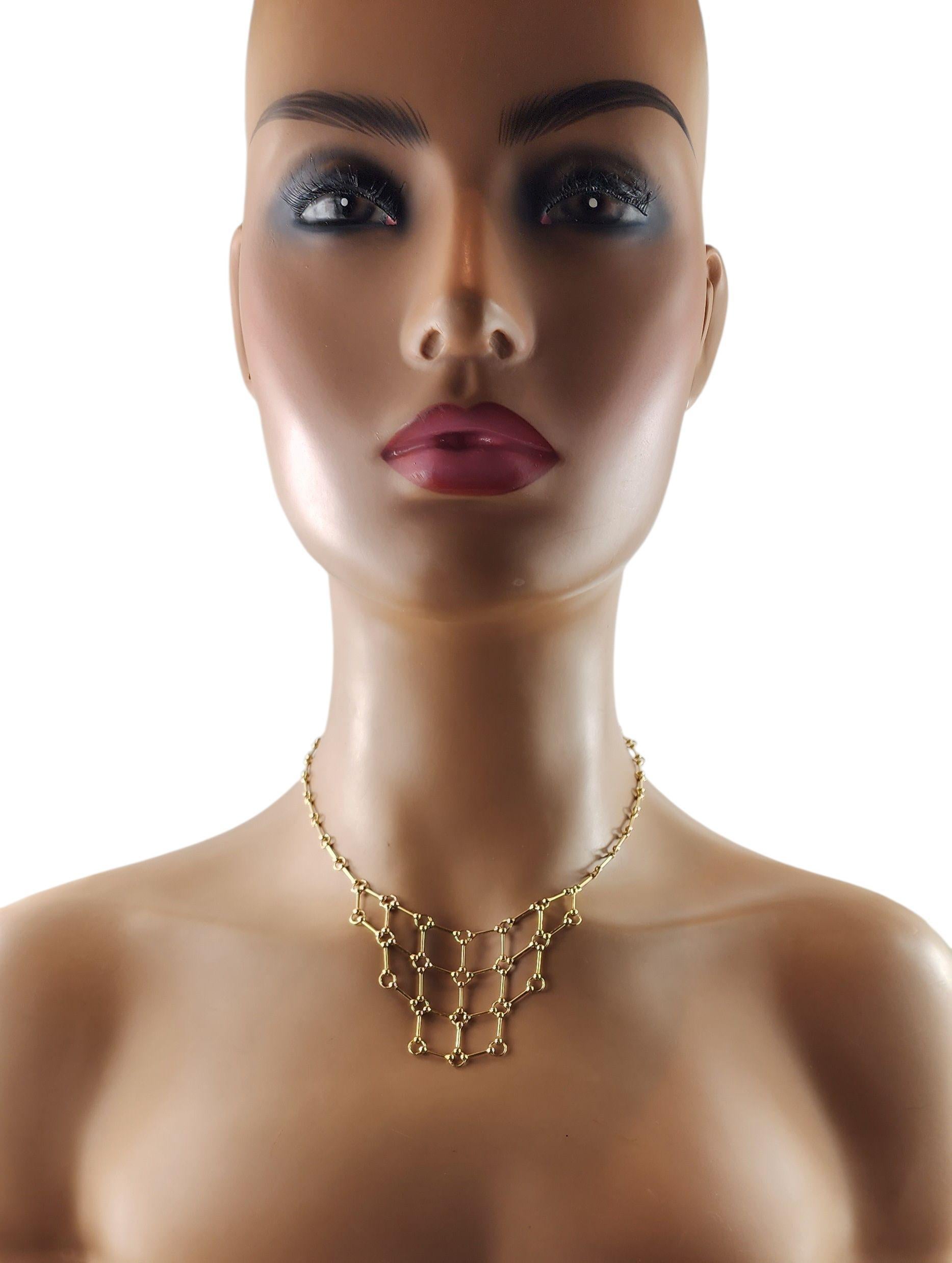 Collana pettorina con collare a catena in oro giallo 14K #22804 in vendita 2