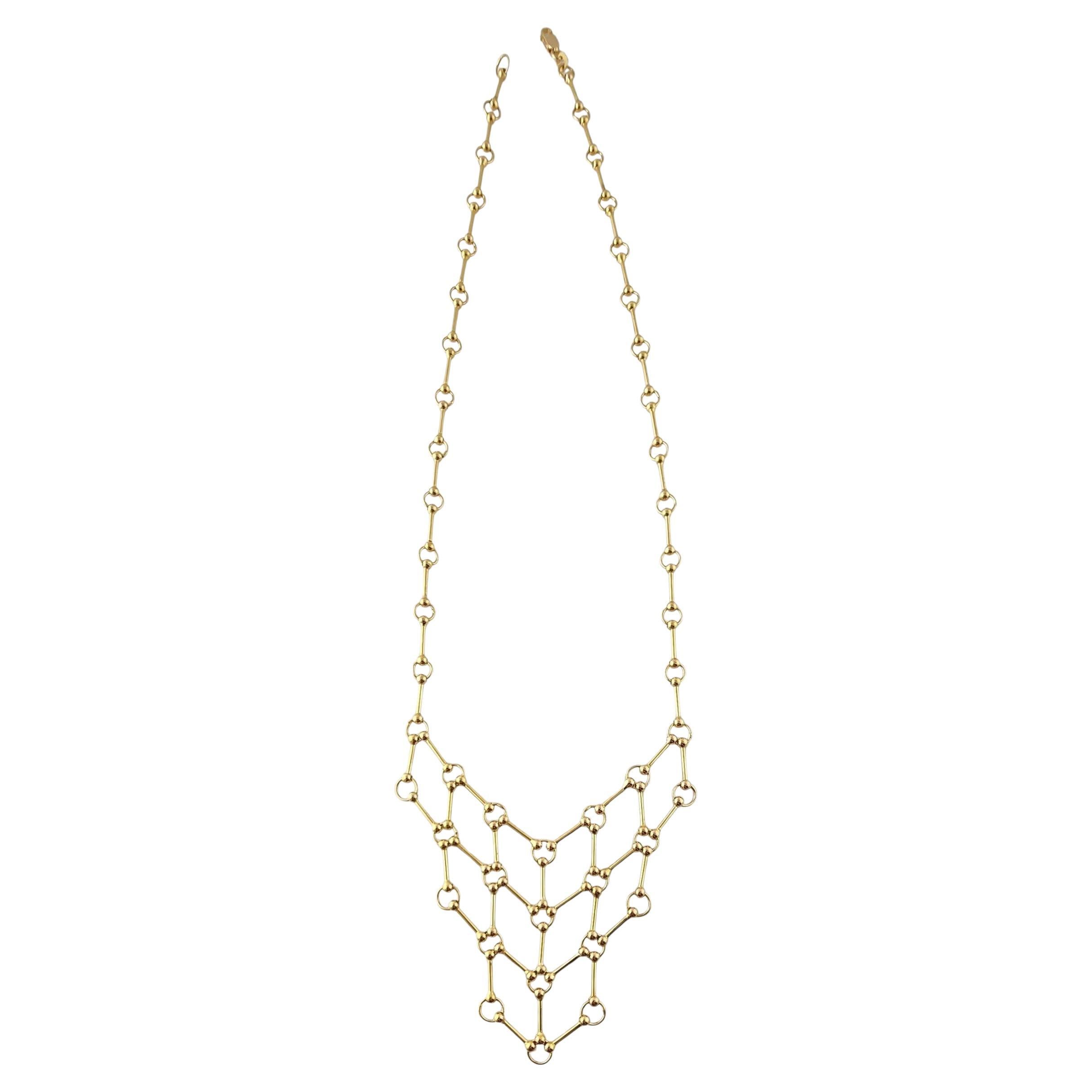 Collana pettorina con collare a catena in oro giallo 14K #22804