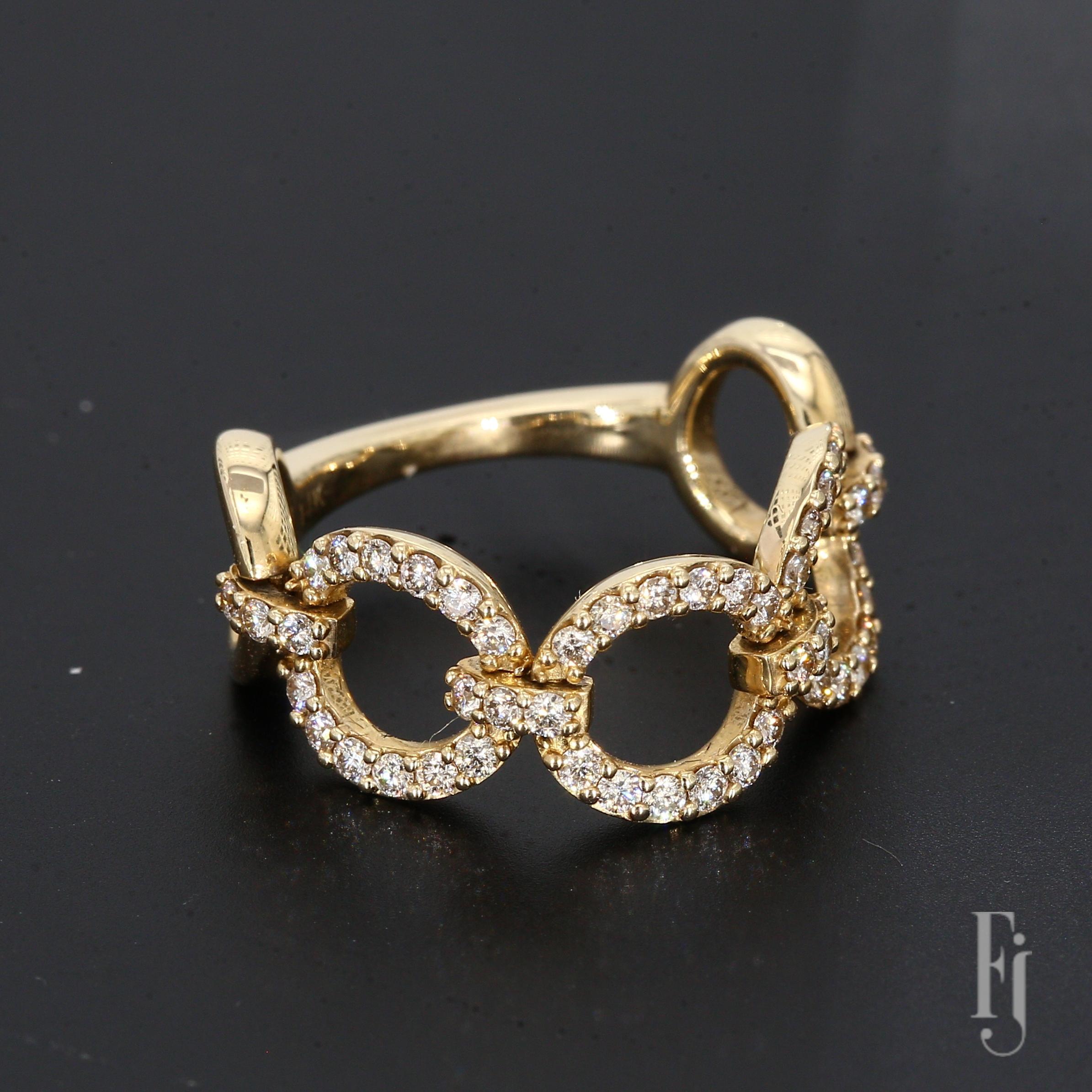 Here is a 14k Yellow Gold Ring featuring Round White Diamonds with a total carat weight of ~0.53cts. The diamonds are SI2 Clarity with a color grade of H/I.

Ring Size - 6.25
Total Weight - 4.04g