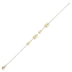 14k Yellow Gold Chain "MAMA" Bracelet