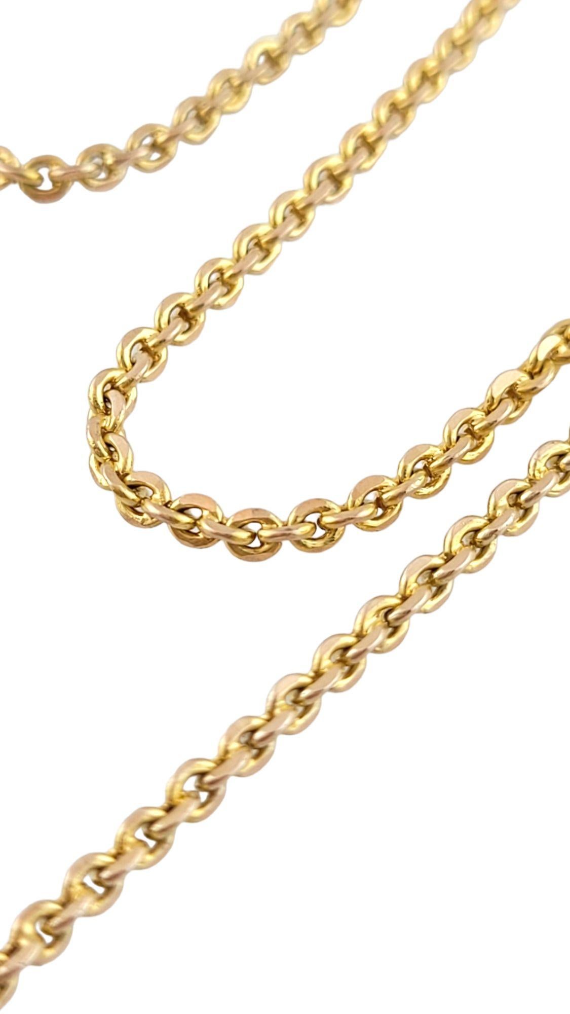  14K Yellow Gold Chain With Tiger Pendant Necklace #14501 For Sale 1