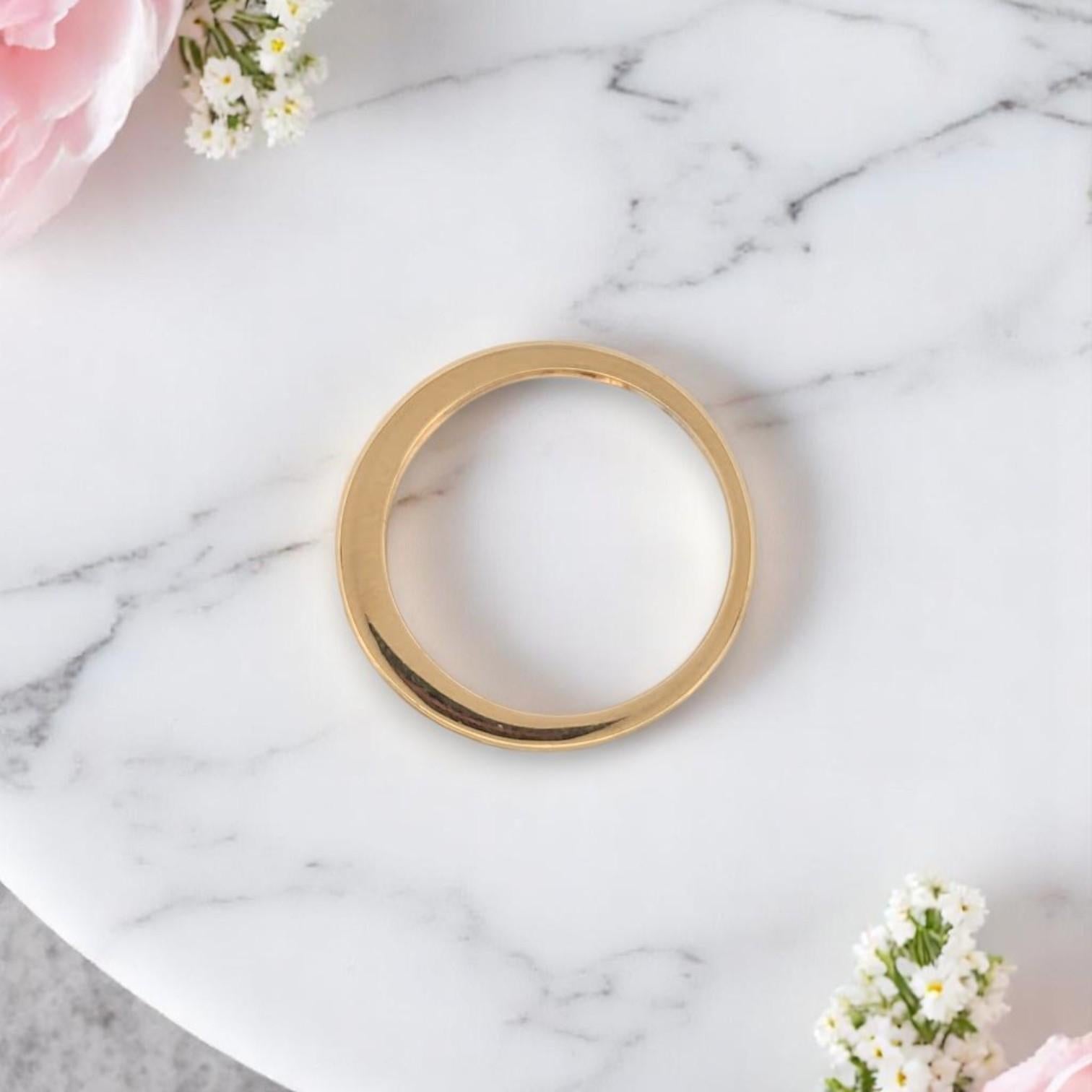 Modern Aria  14K Yellow Gold Channel Set Diamond Band  .25 CTW Natural Round Diamonds For Sale