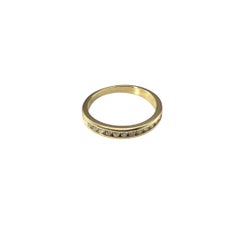 14K Yellow Gold Channel Set Diamond Band Ring Size 5.25-5.5 #23473