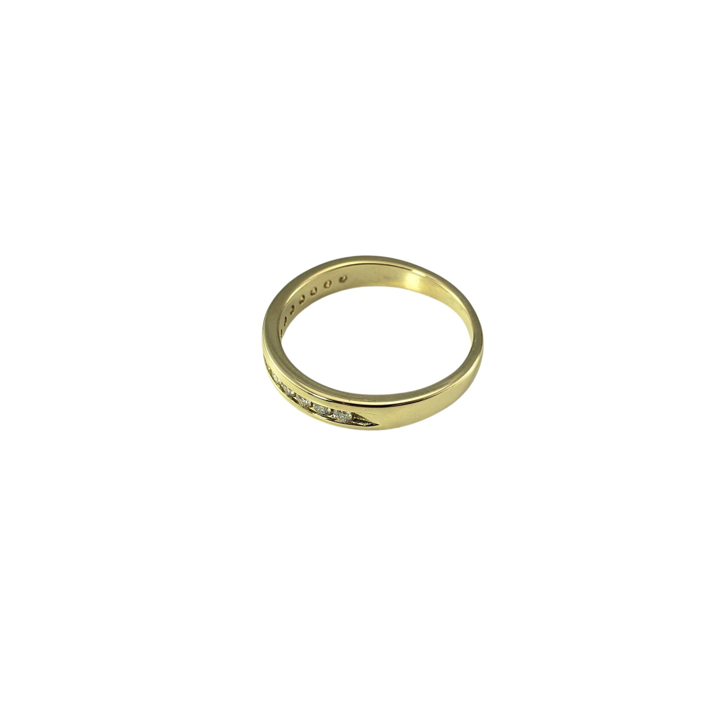 Contemporain Bague en or jaune 14K sertie de diamants Taille 5.25-5.5 #23473 en vente