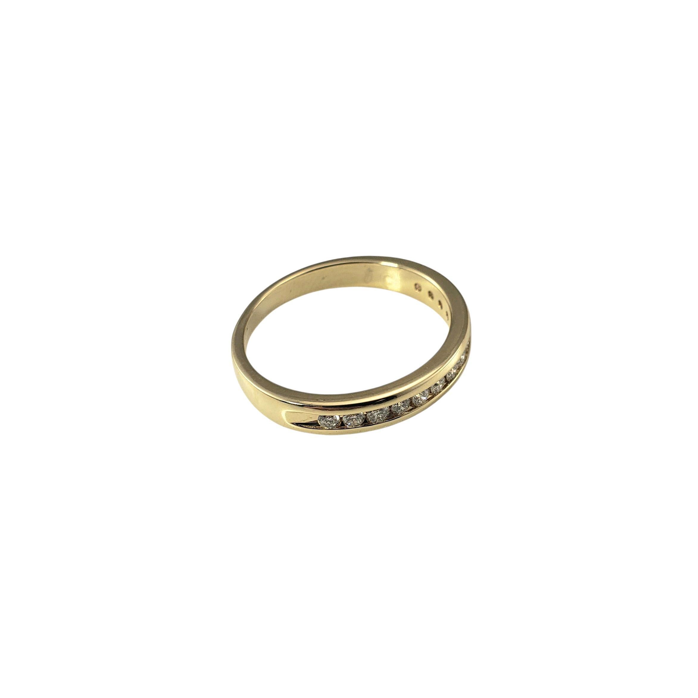 Taille brillant Bague en or jaune 14K sertie de diamants Taille 5.25-5.5 #23473 en vente