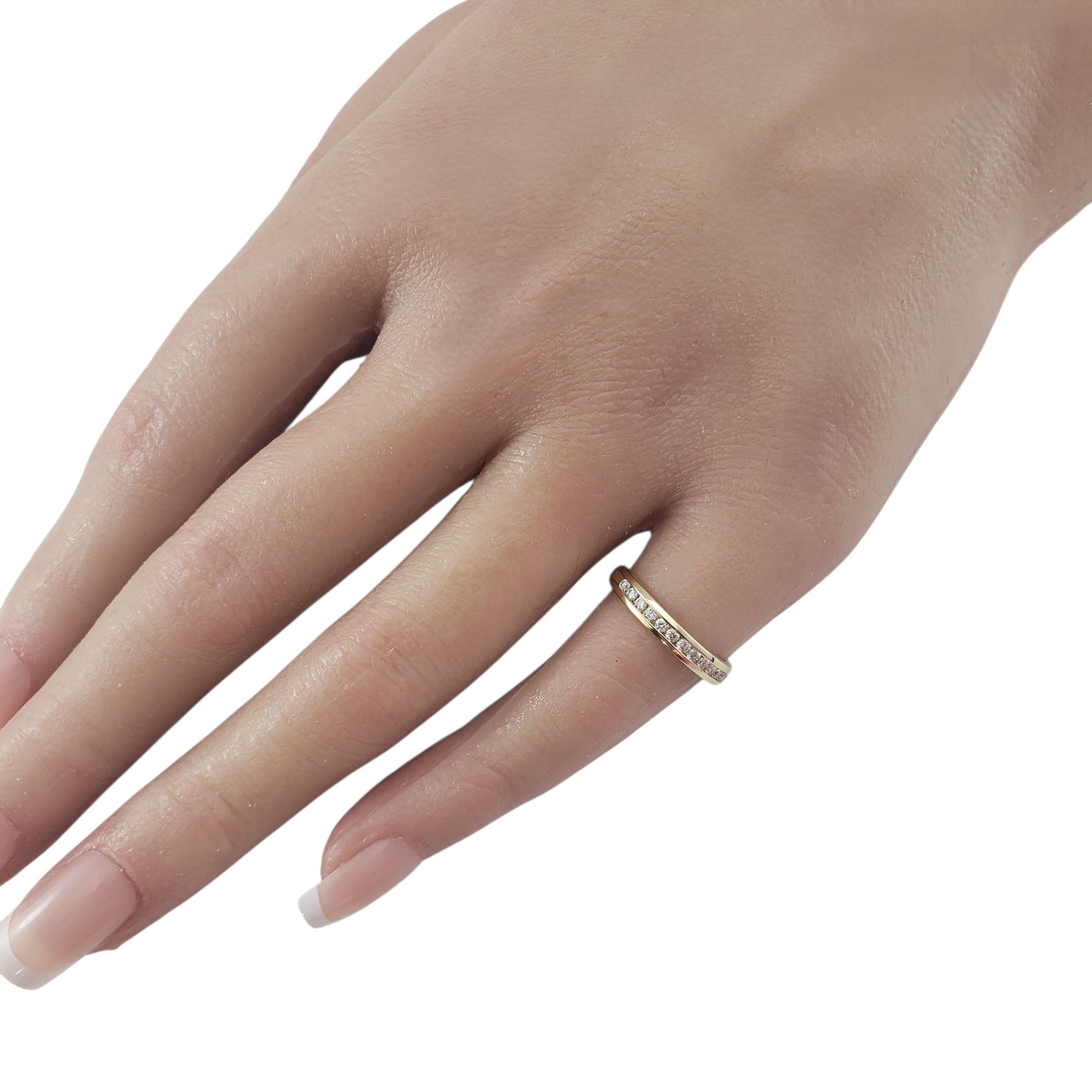 Bague en or jaune 14K sertie de diamants Taille 5.25-5.5 #23473 Pour femmes en vente