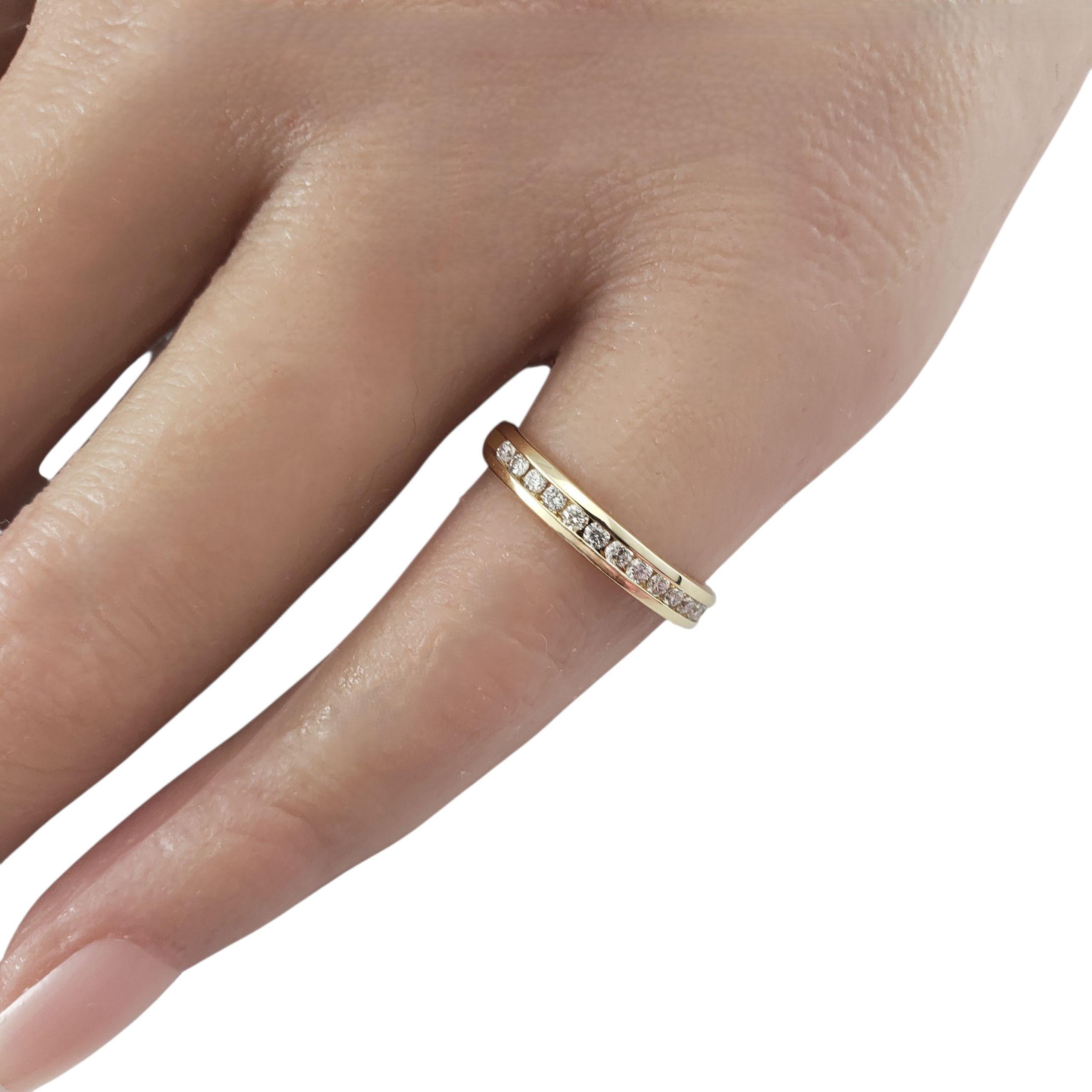 Bague en or jaune 14K sertie de diamants Taille 5.25-5.5 #23473 en vente 1