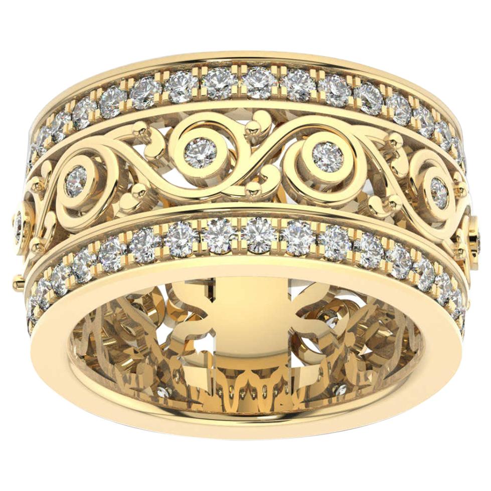 14k Yellow Gold Charlotte Royal Diamond Ring '1 1/2 Ct. tw' For Sale