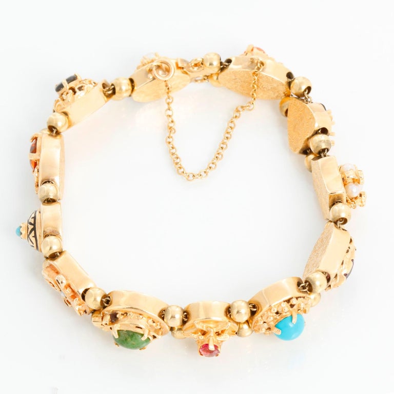 14k Yellow Gold Lite Charm Bracelet (4.00 mm)