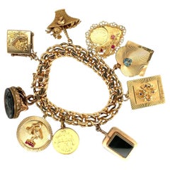 Vintage 14K Yellow Gold Charm Bracelet