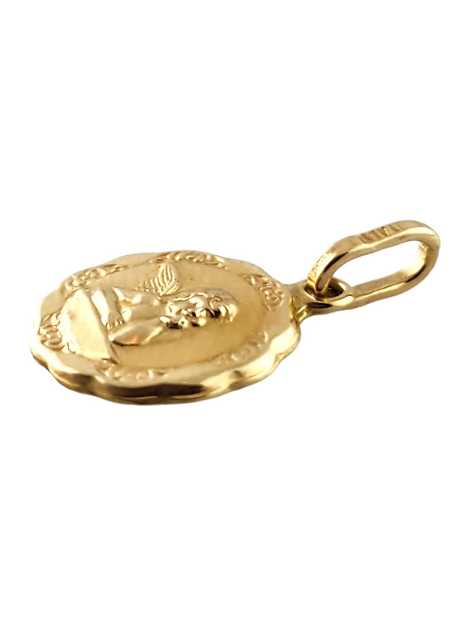 14K Yellow Gold Cherub Angel Charm

This beautiful cherub charm was meticulously crafted from 14K yellow gold and would look great on a matching chain!

Size: 15.10mm X 12.35mm X 2.0mm
Length w/ bail: 20.47mm

Weight: 0.76 dwt/ 1.18 g

Hallmark: 585