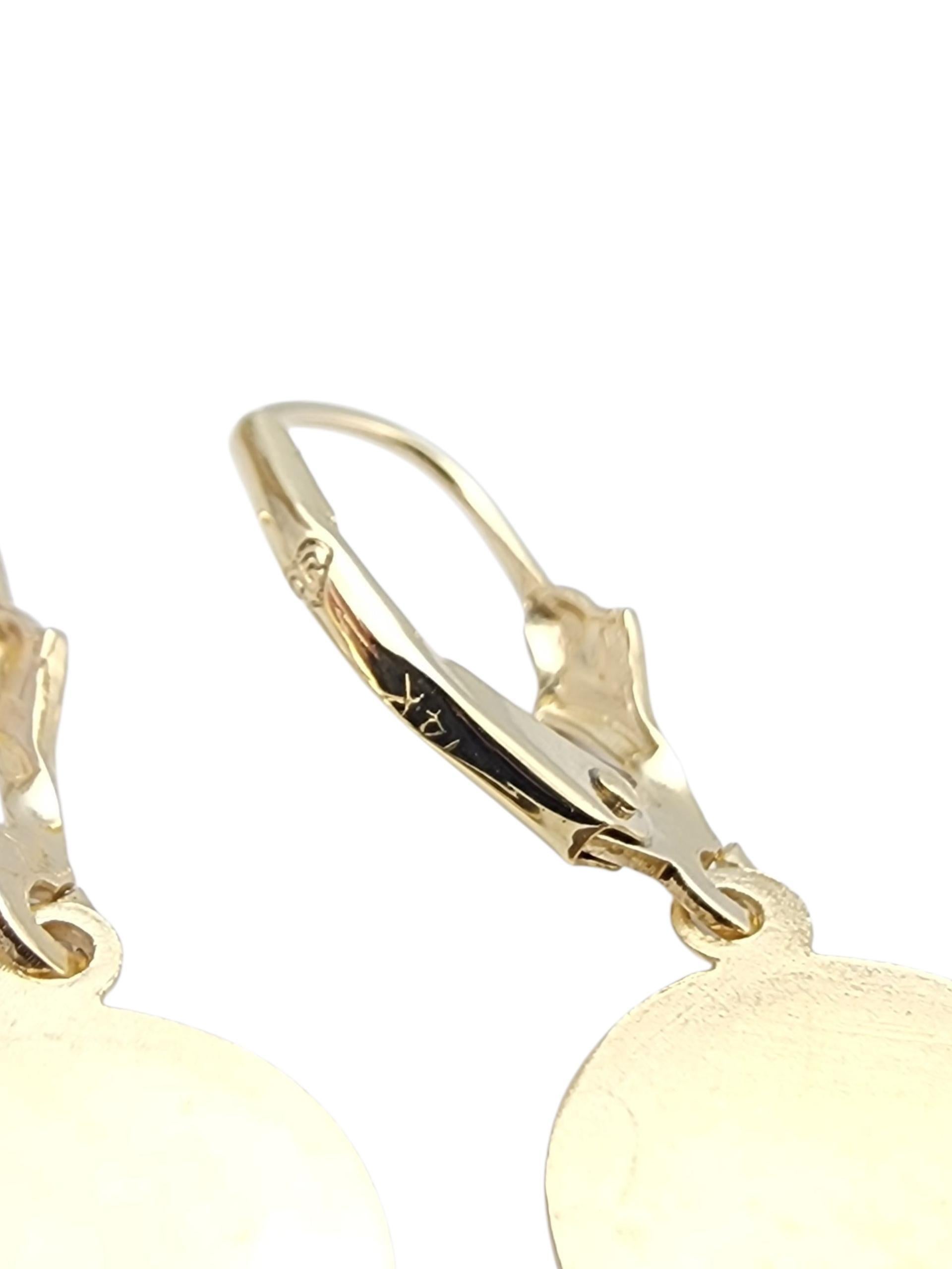 Women's 14K Yellow Gold Cherub Dangle Earrings #22726 For Sale
