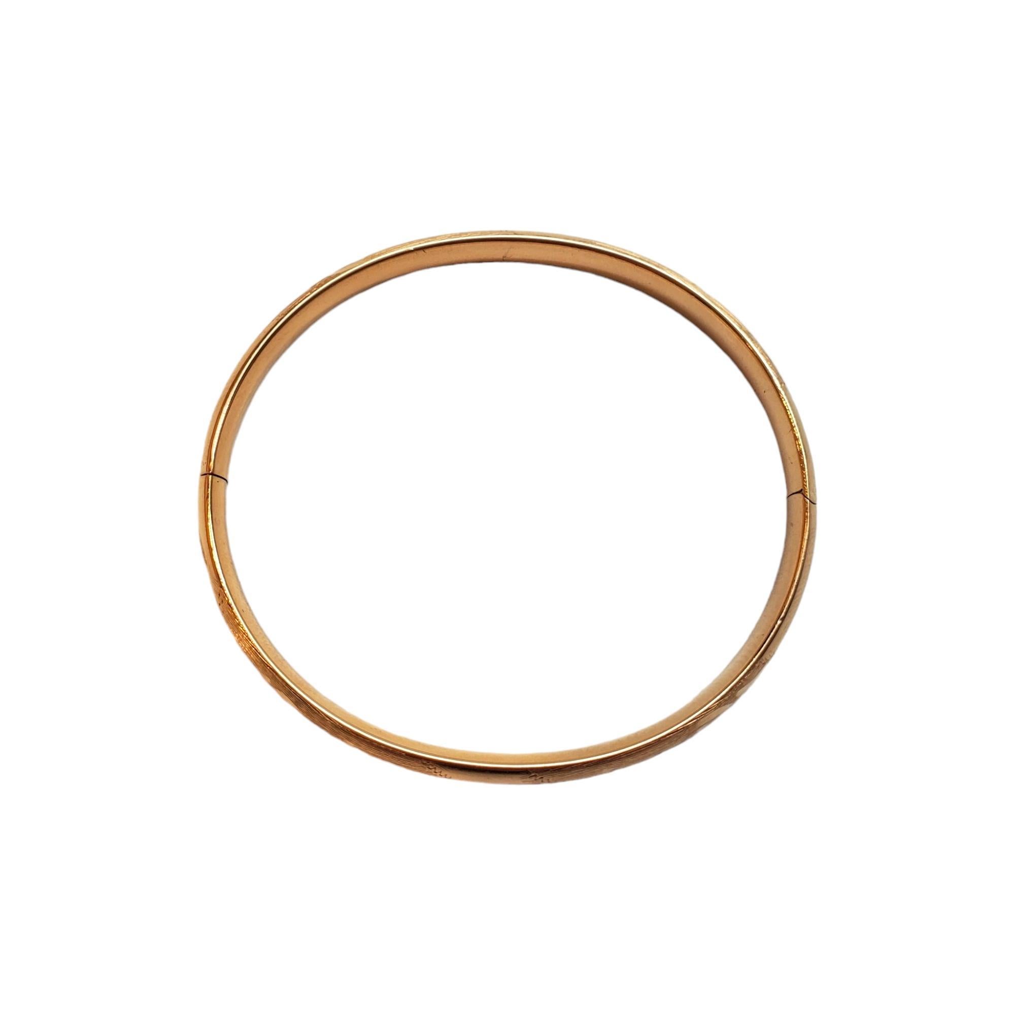 14K Yellow Gold Children's Bangle Bracelet  #17736 In Good Condition For Sale In Washington Depot, CT