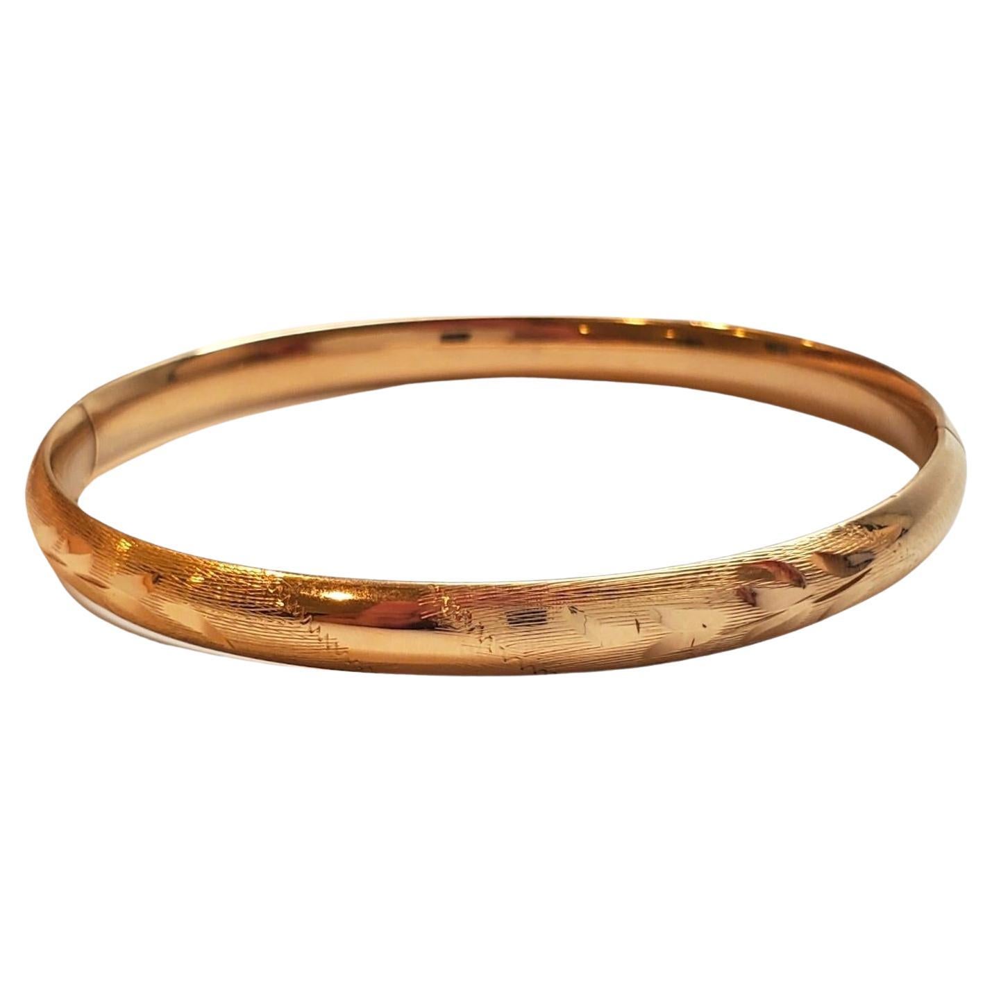 14K Yellow Gold Children's Bangle Bracelet  #17736