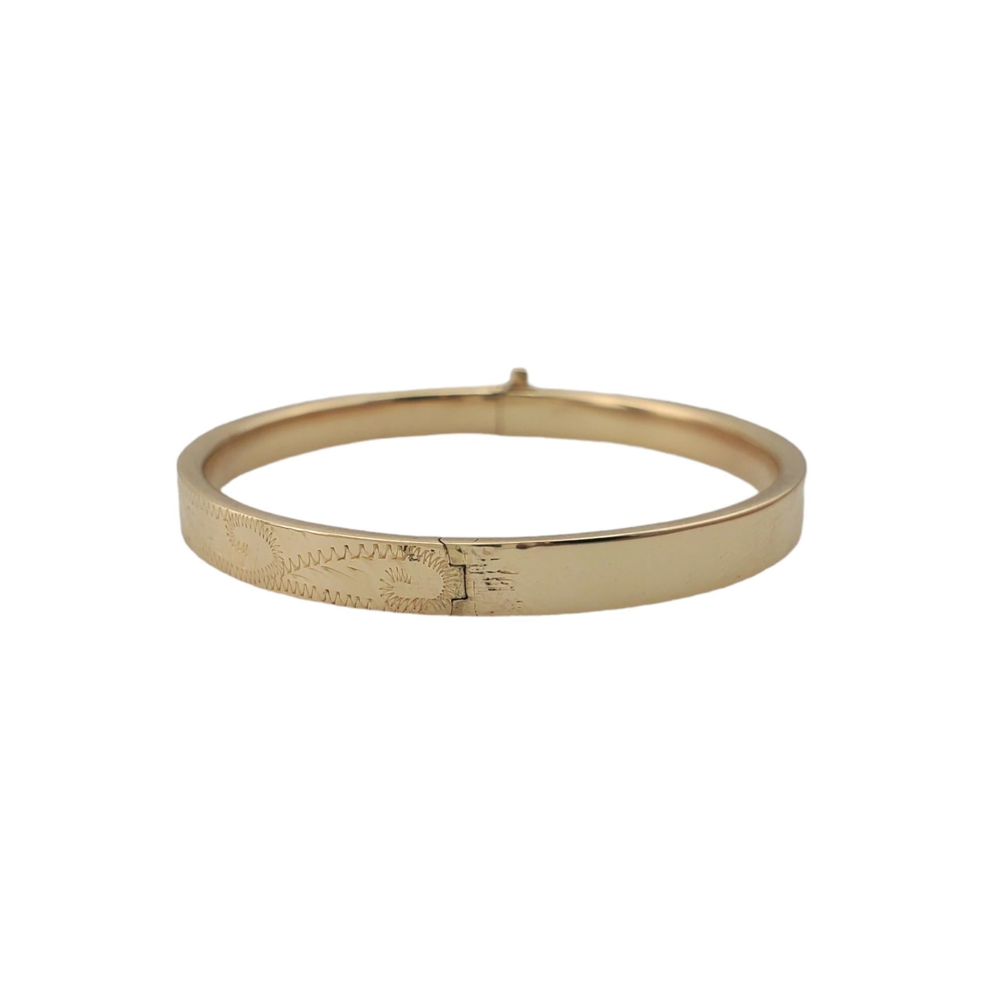 14K Yellow Gold Children's Bangle Bracelet #17742 3
