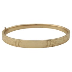 14K Yellow Gold Children's Bangle Bracelet #17742