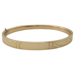 14K Yellow Gold Children's Bangle Bracelet #17742