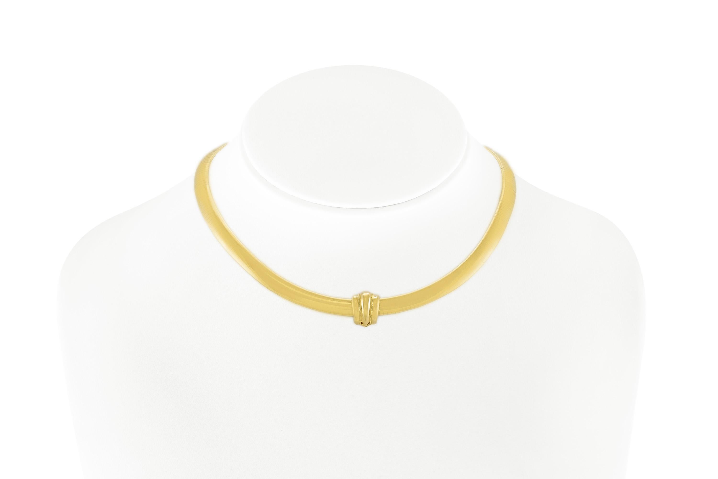 Choker-Halskette aus 18 Karat Gelbgold für Damen oder Herren