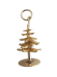 14K Yellow Gold Christmas Tree Charm #22864