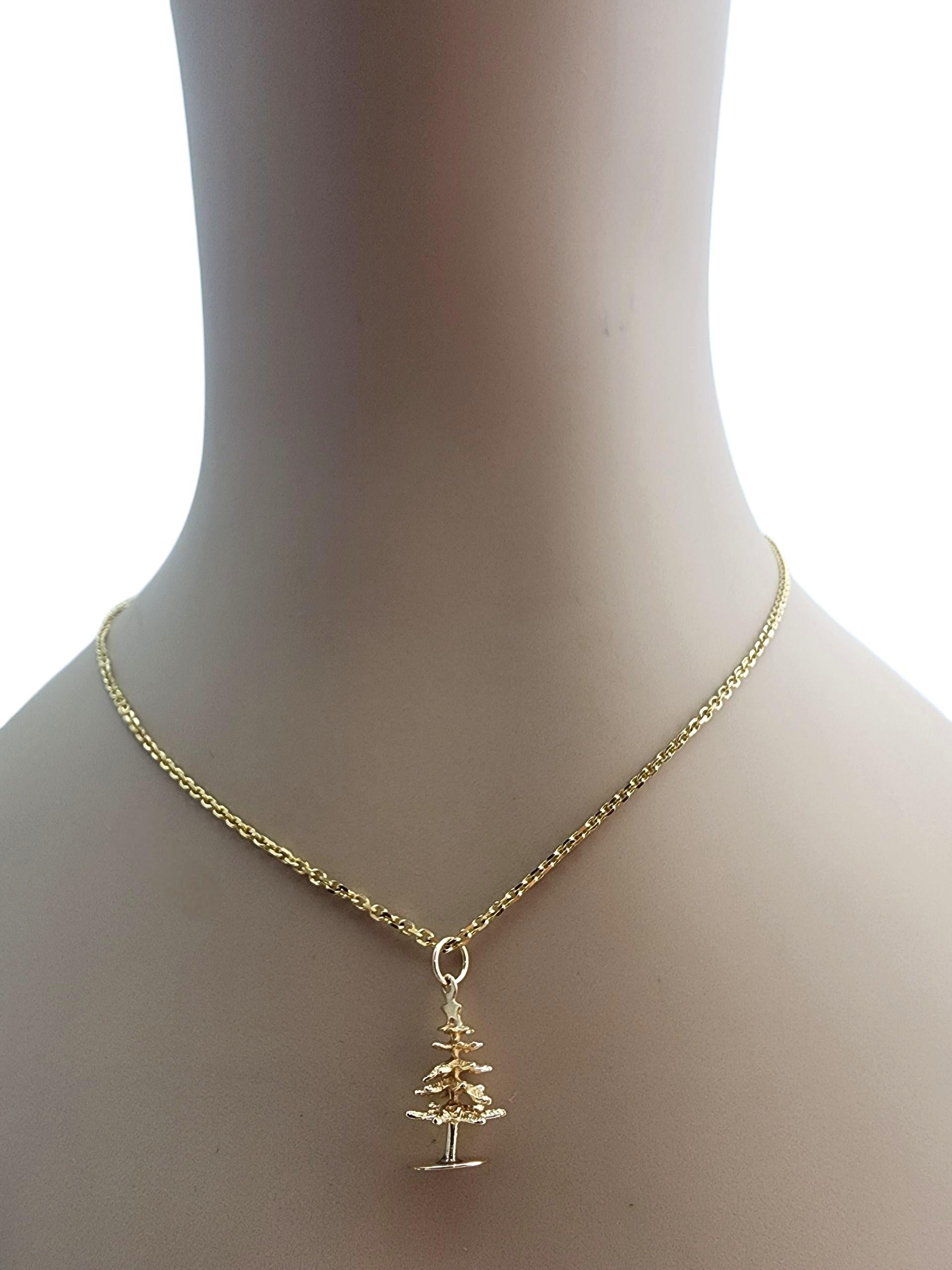 14K Yellow Gold Christmas Tree Charm #22864 For Sale 2