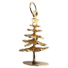 14K Yellow Gold Christmas Tree Charm #22864
