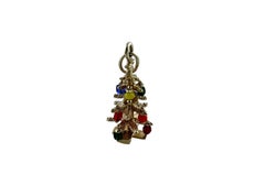 14K Yellow Gold Christmas Tree with Colored Beads #19607
