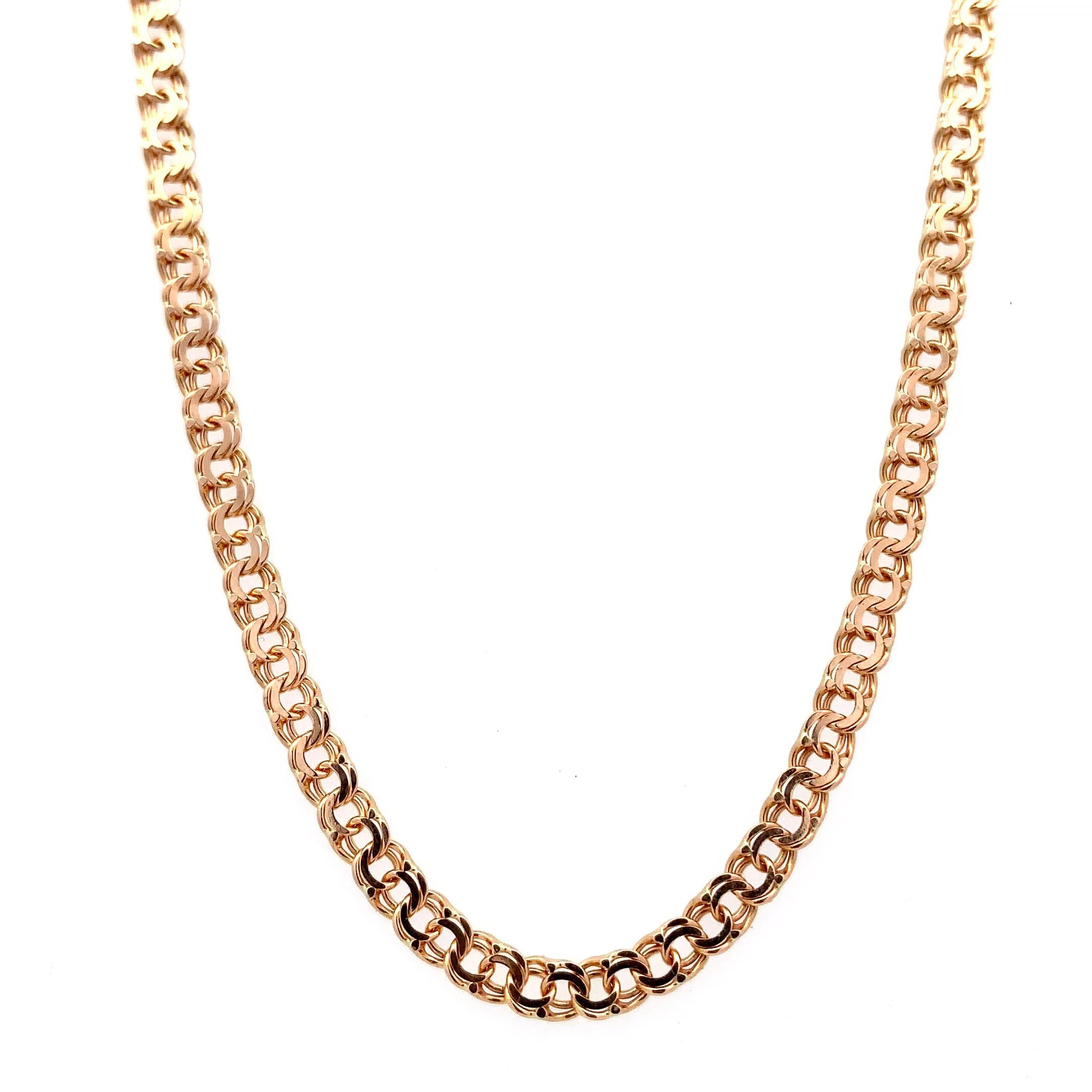 Collier à chaîne en or jaune 14k en vente 2