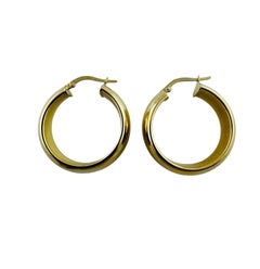 Orecchini a cerchio circolari in oro giallo 14K #20690