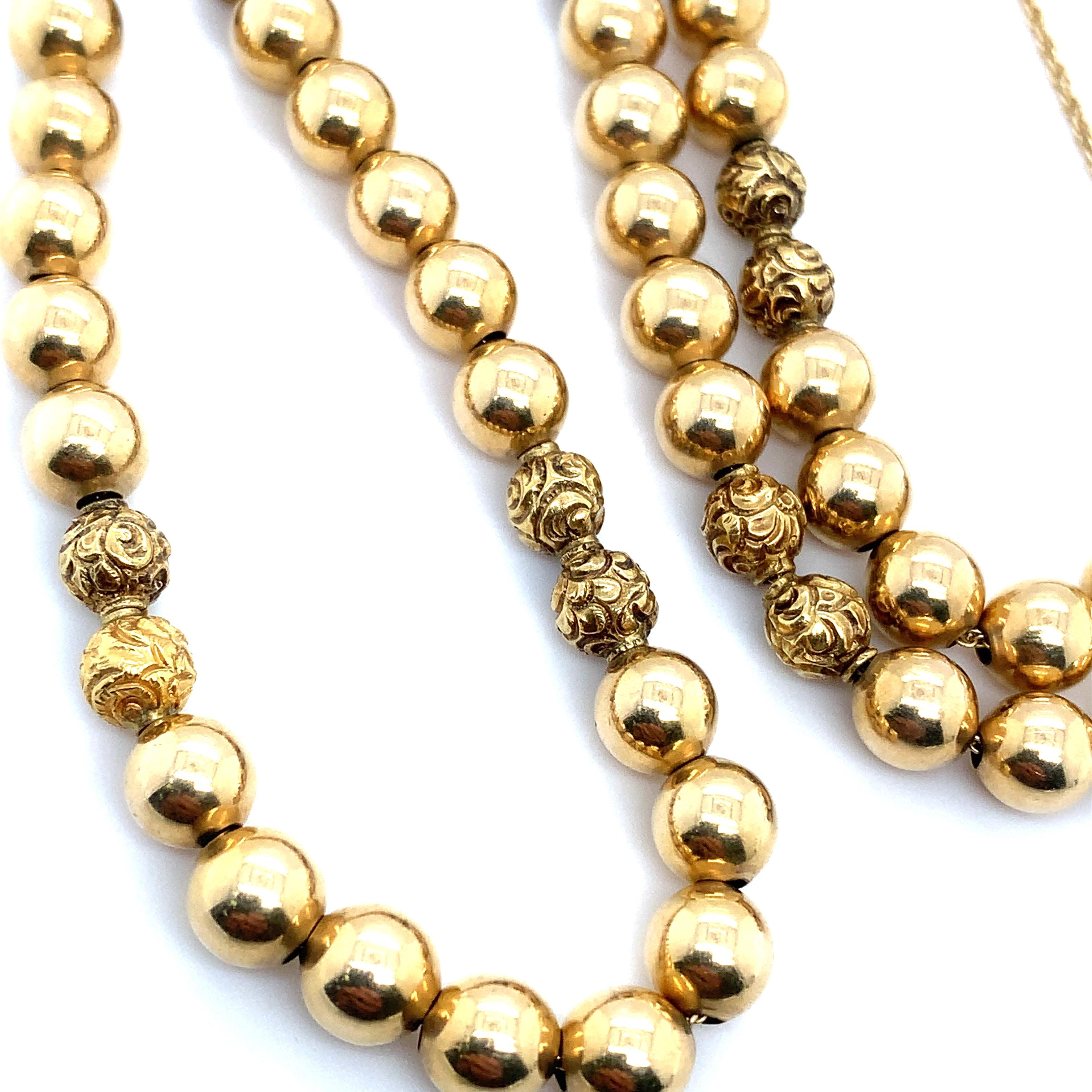 Modern 14K Yellow Gold Chunky Muslim Islamic Tasbih Misbaha Prayer Beads For Sale