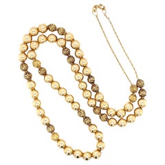 14K Yellow Gold Chunky Muslim Islamic Tasbih Misbaha Prayer Beads