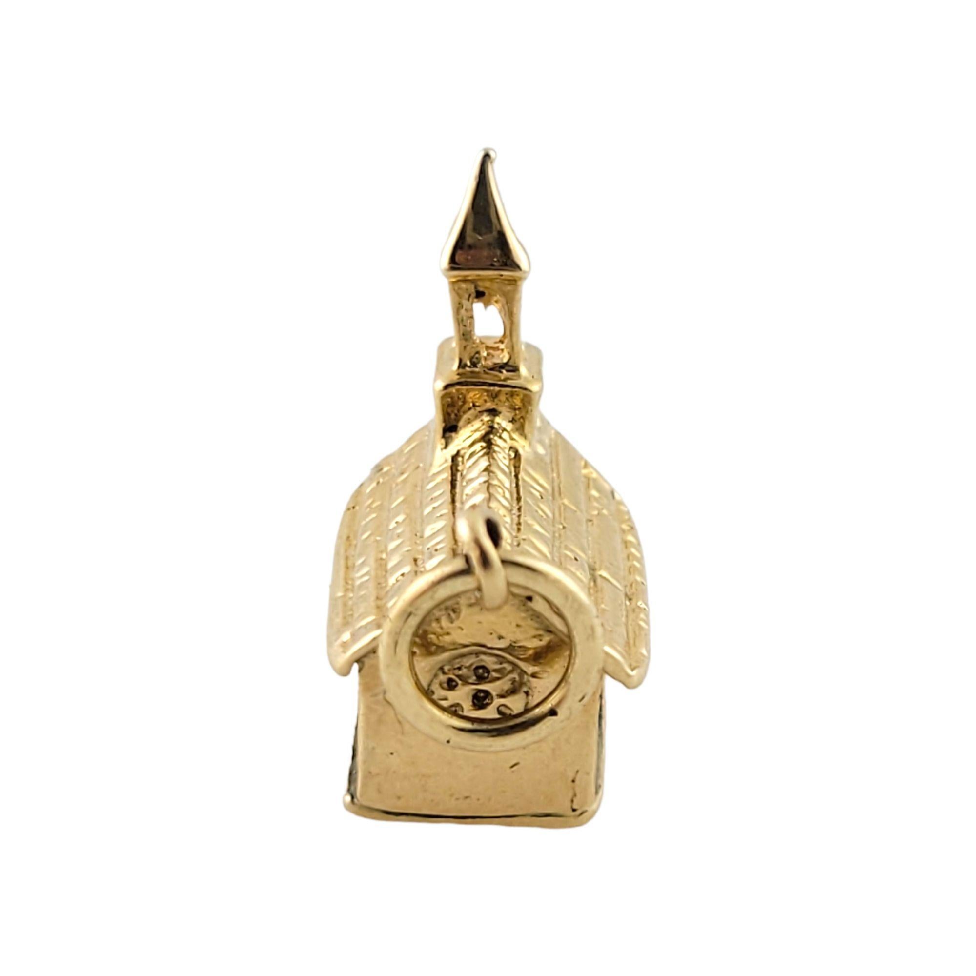 Vintage 14K Yellow Gold Church Charm Pendant

This 14K yellow gold charm depicts a beautiful church!

Size: 13mm X 9mm X 16mm

Weight: 3.5 gr/ 2.2 dwt

Tested 14K

Very good condition, professionally polished.

Will come packaged in a gift box or
