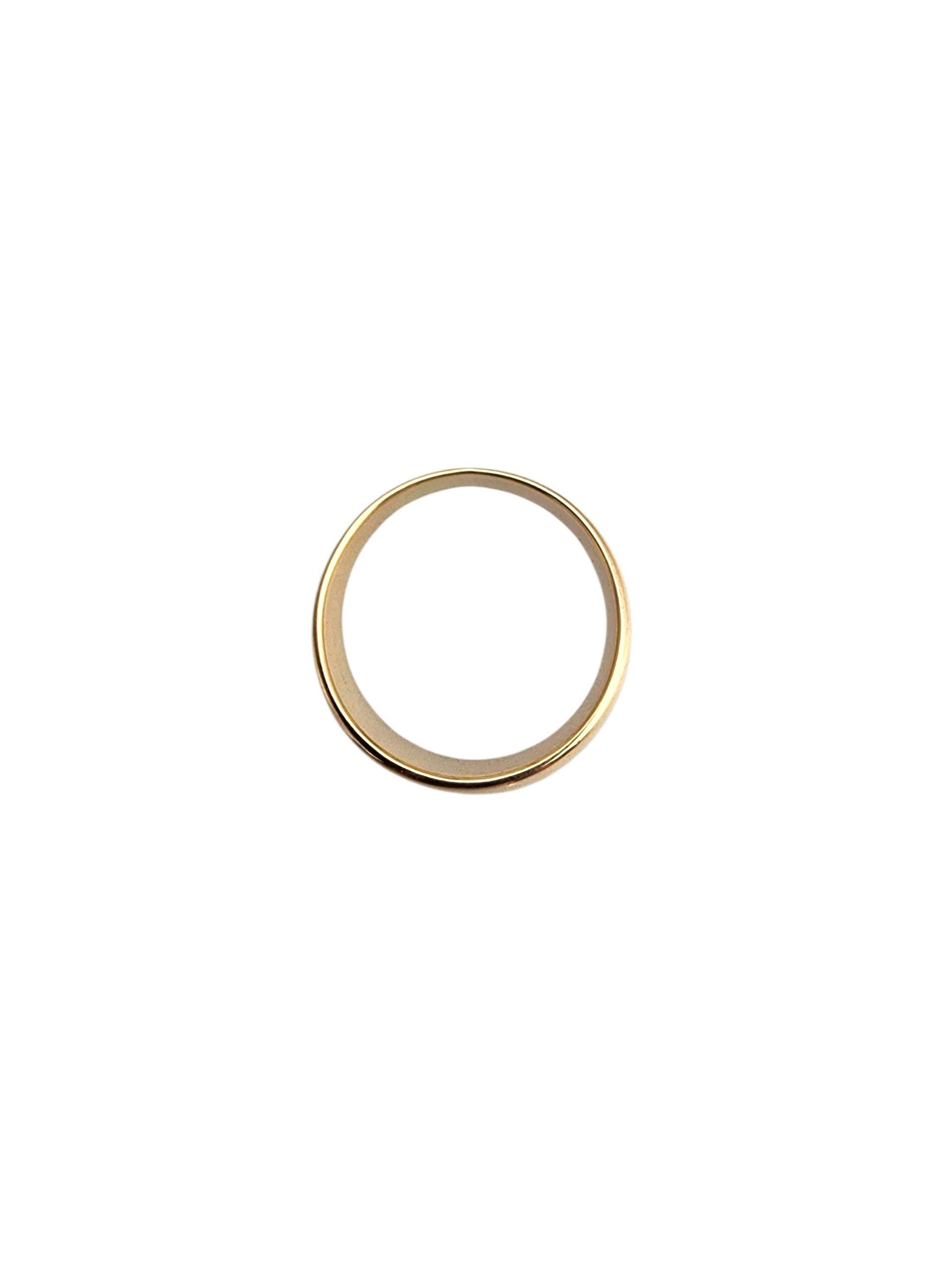 14K Gelbgold Zigarre Band Ring #22855 Damen im Angebot