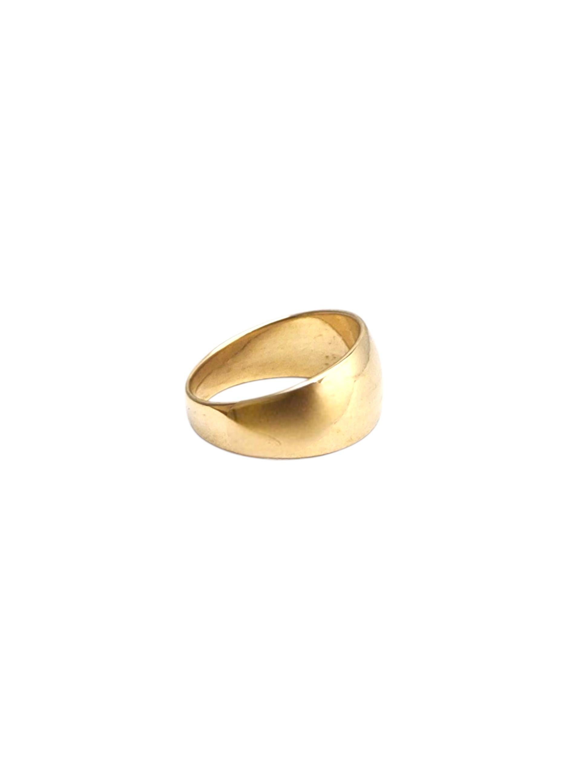 14K Gelbgold Zigarre Band Ring #22855 im Angebot 1