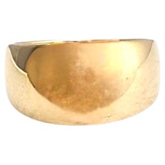 14K Gelbgold Zigarre Band Ring #22855
