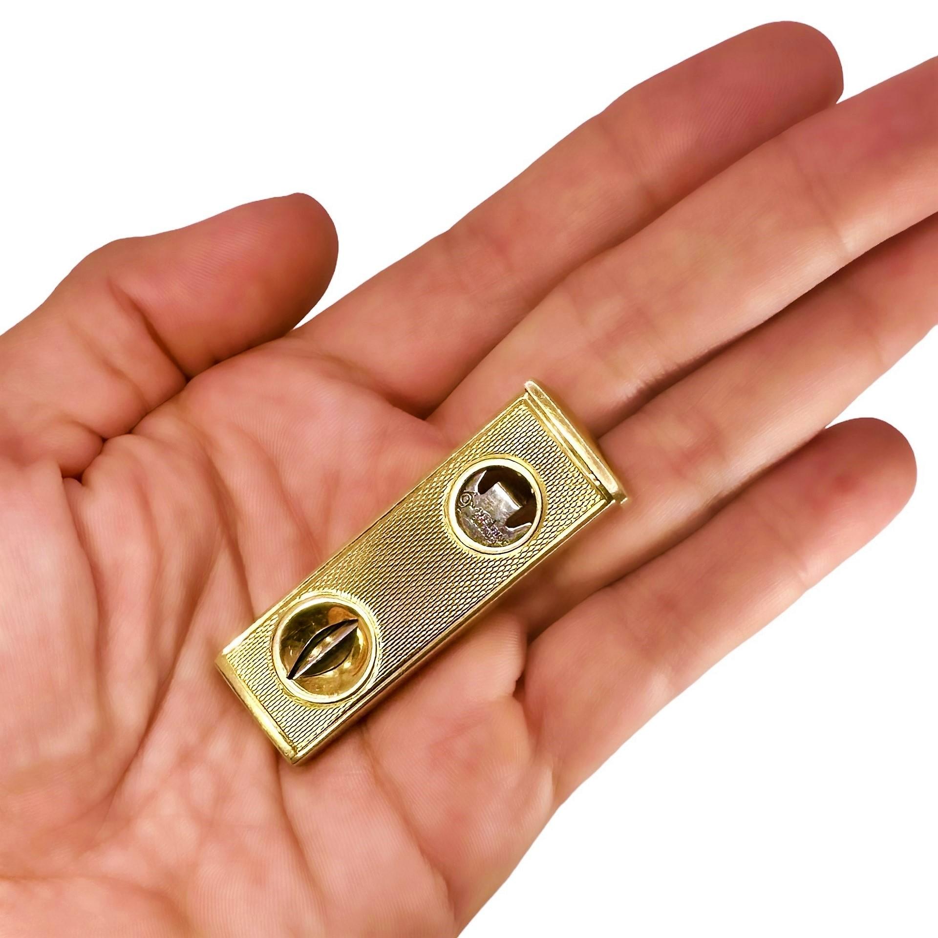 14k Yellow Gold Cigar Cutter For Sale 2