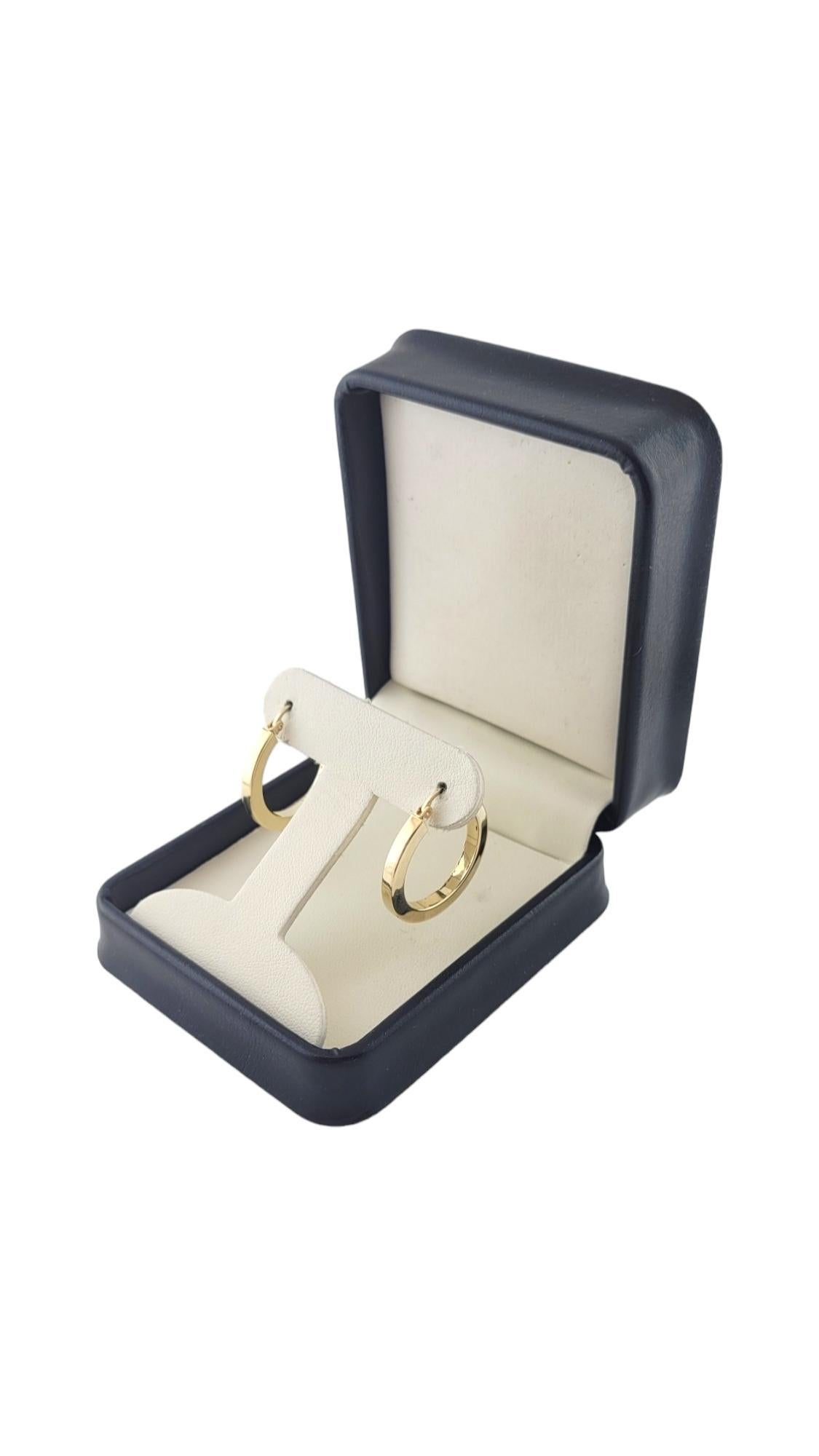 14K Yellow Gold Circle Hoop Earrings #16783 For Sale 5
