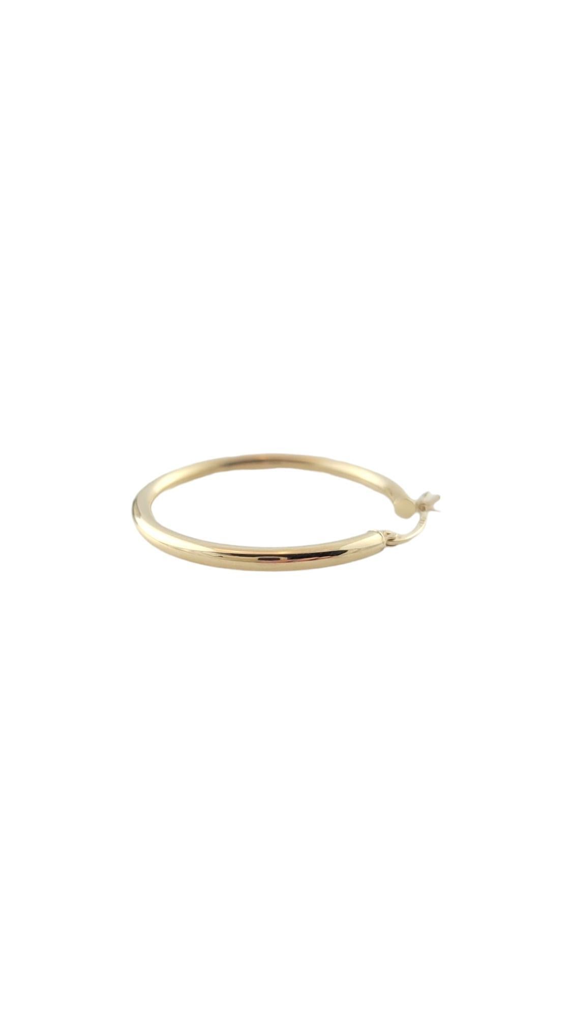 14K Yellow Gold Circle Hoop Earrings #16784 2