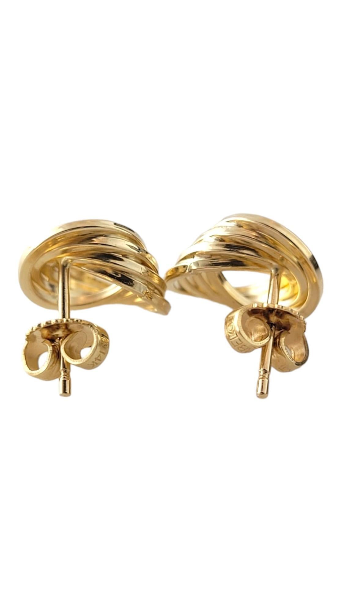 Donna Orecchini a cerchio in oro giallo 14K #16875 in vendita